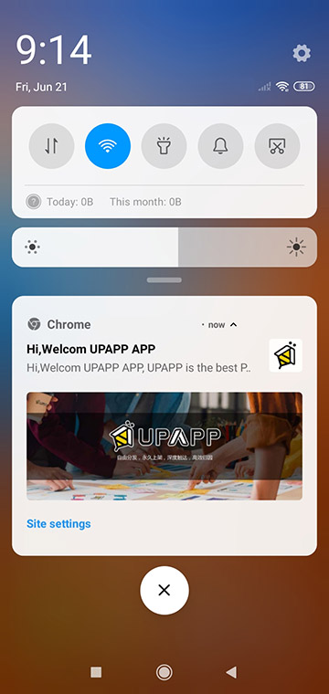 UPAPP message push